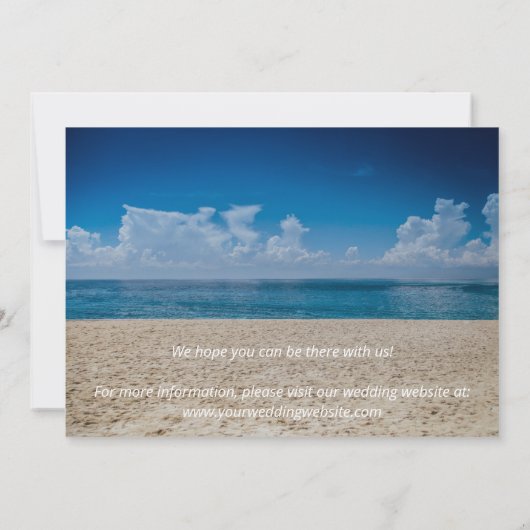 Hola Mexican Beach Wedding Save the Date (Rückseite)