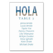 Hola Mexico Beach Hochzeitskarten Tischnummer (Rückseite)