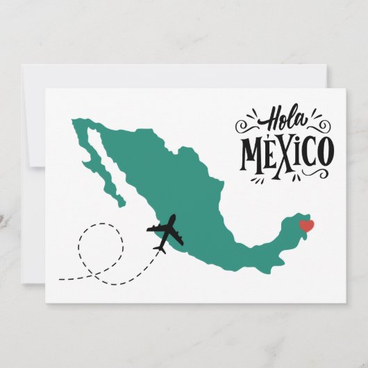 Hola Mexico Foto Wedding Save the Date (Vorderseite)