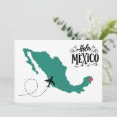 Hola Mexico Foto Wedding Save the Date (Stehend Vorderseite)