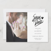 Hola Mexico Foto Wedding Save the Date (Rückseite)