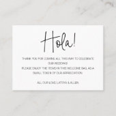 Hola Mexico Wedding Willkommensbeutel Platzkarte (Vorderseite)