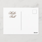 Hola Otoño Hallo Fall farbenfrohe rote Herbstleave Postkarte (Rückseite)