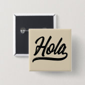 Hola Script (schwarz) Button (Vorne & Hinten)