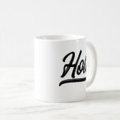 Hola Script (schwarz) Kaffeetasse (VorderseiteRechts)