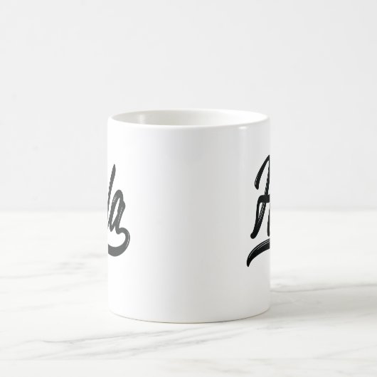 Hola Script (schwarz) Kaffeetasse (Mittel)