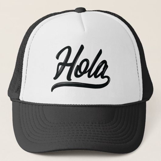 Hola Script (schwarz) Truckerkappe (Vorderseite)