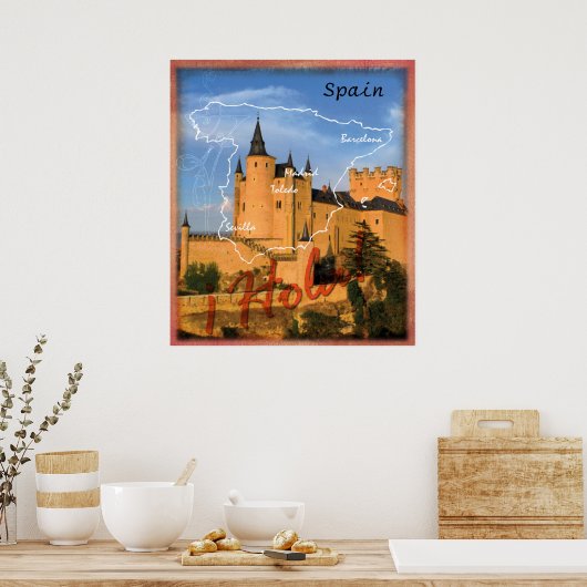 Hola Spanien Poster (Küche)