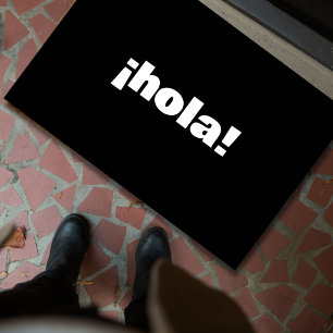 HOLA Spanisch Moderne Minimalistische Typografie Fußmatte