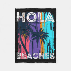 Hola Strände Hallo Sommerurlaub Palme Baum Familie Fleecedecke