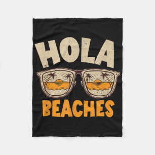 Hola Strände Vintage Retro Sonnenbrillen Strandurl Fleecedecke