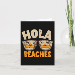 Hola Strände Vintage Retro Sonnenbrillen Strandurl Karte
