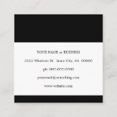 hola su nombre platz quadratische visitenkarte (Rückseite)