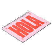 Hola (Süßer Rosaton) Notizblock (Linke Seite)