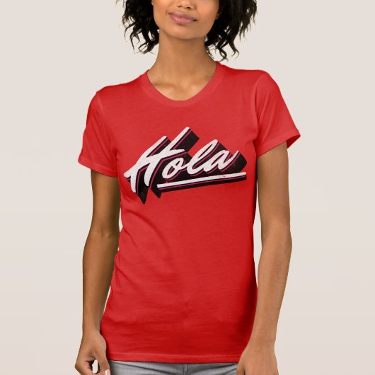 Hola-Textdesign T-Shirt (Vorderseite)