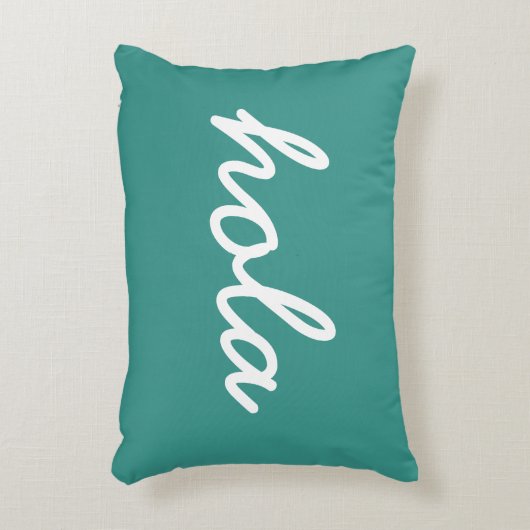 Hola Turquoise Kissen für Wohnzimmerdekoration (Vorderseite(Vertikal))