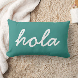 Hola Turquoise Throw Kissen, Modernes Wohnzimmer Lendenkissen