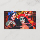 Hola Vallarta Catrinas 1718 QR Code Calling Card Visitenkarte (Vorderseite)