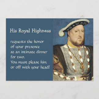 Holbein Portrait von Henry VIII King of England Menükarte
