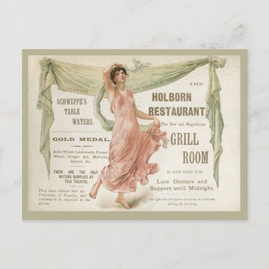 Holborn Restaurant Postkarte (Vorderseite)