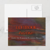 Holbrook Arizona Pet Wood Postcard Postkarte (Vorne/Hinten)