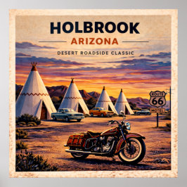 Holbrook Arizona Route 66 Vintage Poster