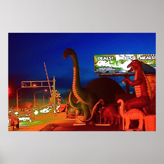 Holbrook Dinosaurier-Rte 66 Poster (Vorne)