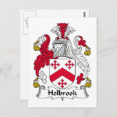 Holbrook Familienwappen Postkarte (Vorne/Hinten)
