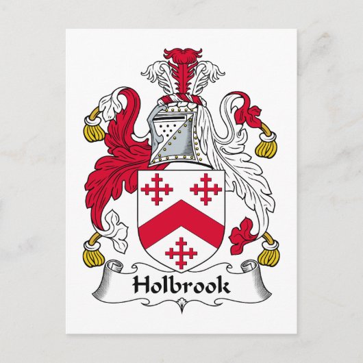 Holbrook Familienwappen Postkarte (Vorderseite)