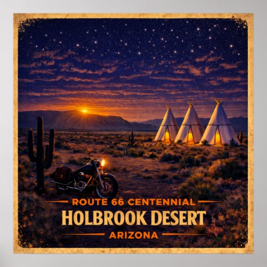 Holbrook-Wüste Arizona Centennial Poster (Vorne)