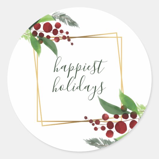 Holches Branches Happiest Holidays Sticker (Vorderseite)