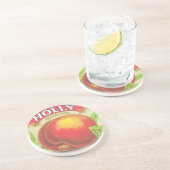 Holches Vintages Fruchtkornsiegel Sandstein Untersetzer (Seite)