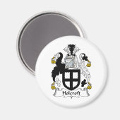 Holcroft Familienwappen Magnet (Vorderseite/Rückseite)