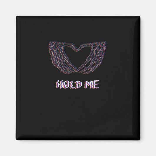 Hold Me Classic - Skeletton Handherz Magnet (Vorne)