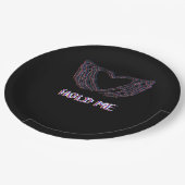 Hold Me Classic - Skeletton Handherz Pappteller (Schrägansicht)