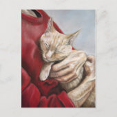 Hold Me Tight Cat Art Postcard Postkarte (Vorderseite)