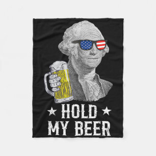 Hold My Beer George Washington Patriot Funny 4th O Fleecedecke