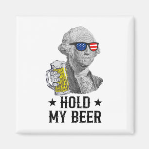 Hold My Beer George Washington Patriot Funny 4th O Magnet