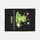 Hold On Let Me Overthink This Frog Ribbit Fleecedecke (Vorderseite (Horizontal))
