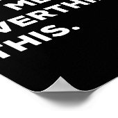 Hold On Let Me Overthink This Funny Sarcastic Quot Poster (Ecke)