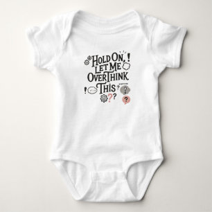 Hold on, let me overthink this Minimalist Funny Baby Strampler