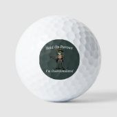 Hold On Partner I'm Overstimulated Cowboy Frog  Golfball (Vorderseite)