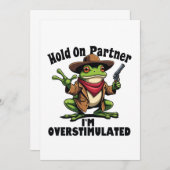 Hold on Partner i'm überstimuliert Frog ADHD Einladung (Vorne/Hinten)
