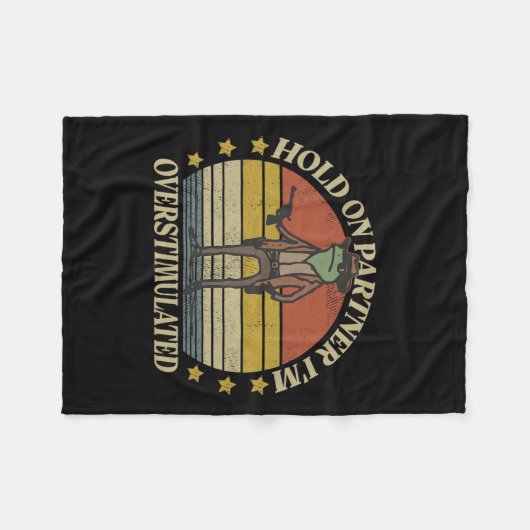 Hold on Partner Im überstimulierten Cowboy Frog Vi Fleecedecke (Vorderseite (Horizontal))