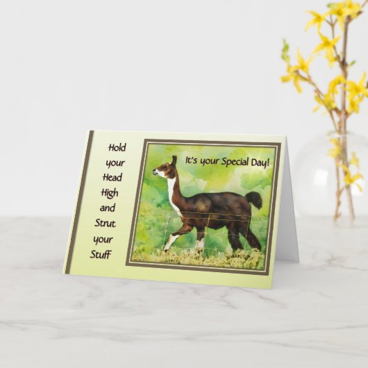 Hold Your Head High & Strut Your Stuff  Karte (Gelbe Blume)