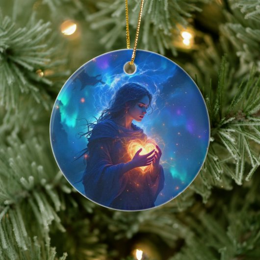 Hold your heart forever, I miss you, sympathy Keramik Ornament (Baum)