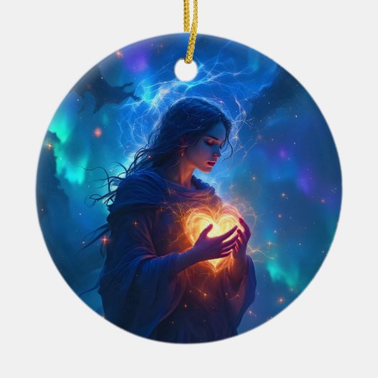 Hold your heart forever, I miss you, sympathy Keramik Ornament (Vorne)