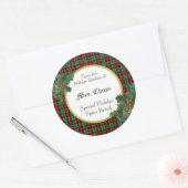 Holday Kitchen Holly Kariert Backaufkleber Runder Aufkleber (Umschlag)