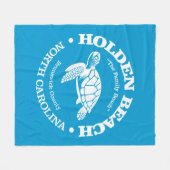 Holden Beach (Meeresschildkröte) Fleecedecke (Vorderseite (Horizontal))