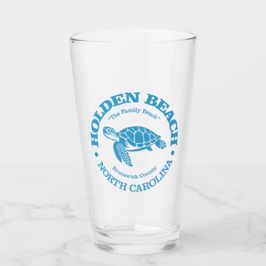 Holden Beach (Meeresschildkröte) Glas (Vorderseite)